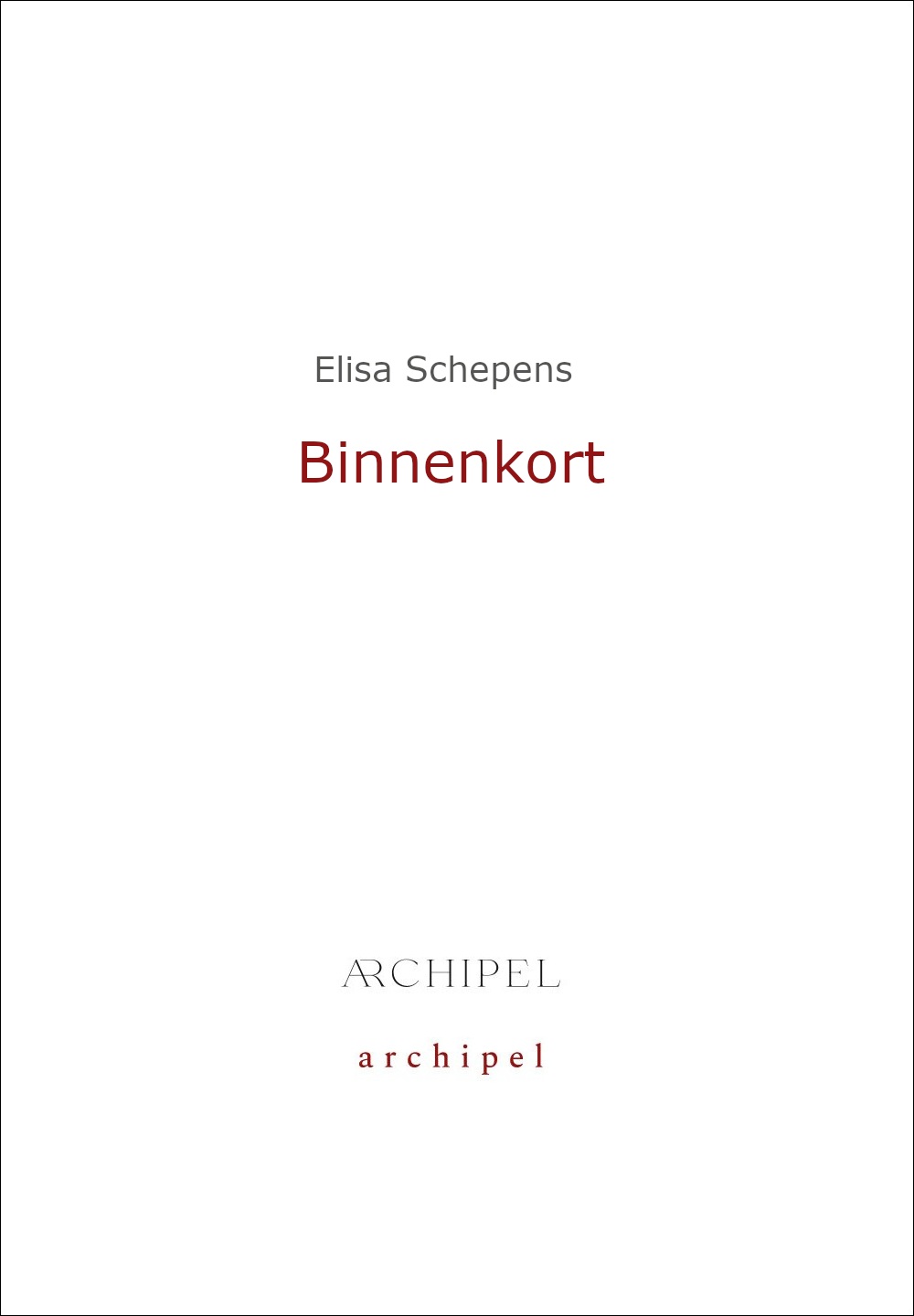 Verschijnt binnenkort (Elisa Schepens)